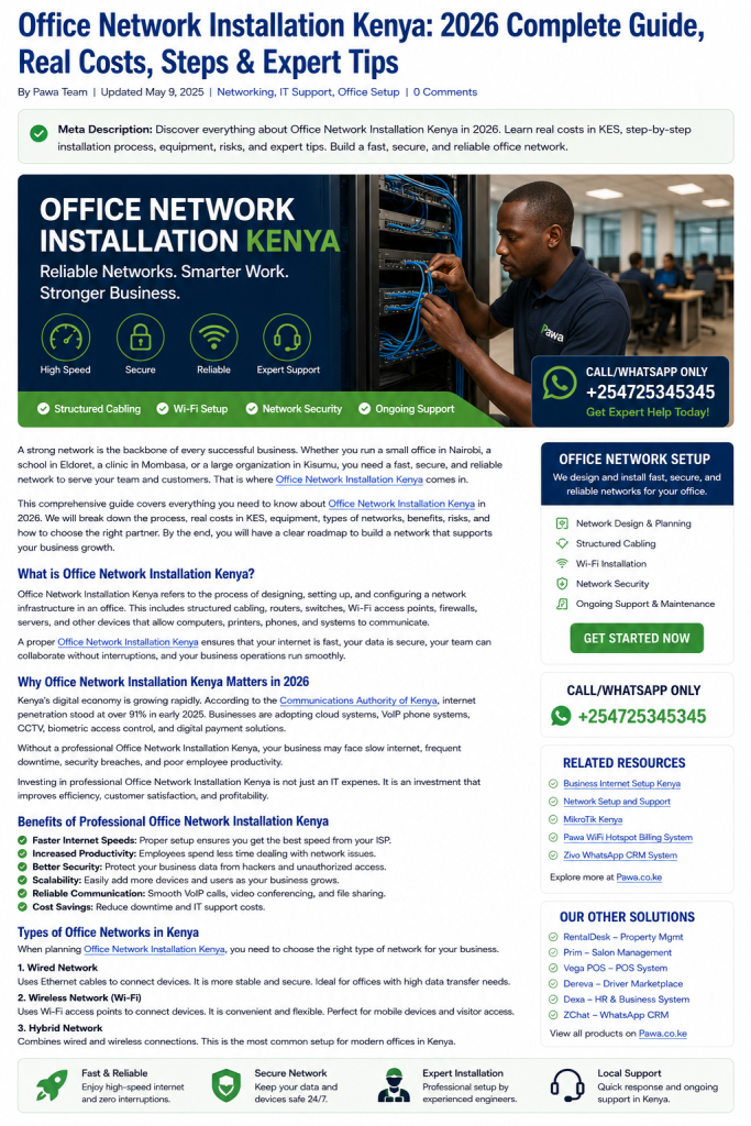Office Network Installation Kenya