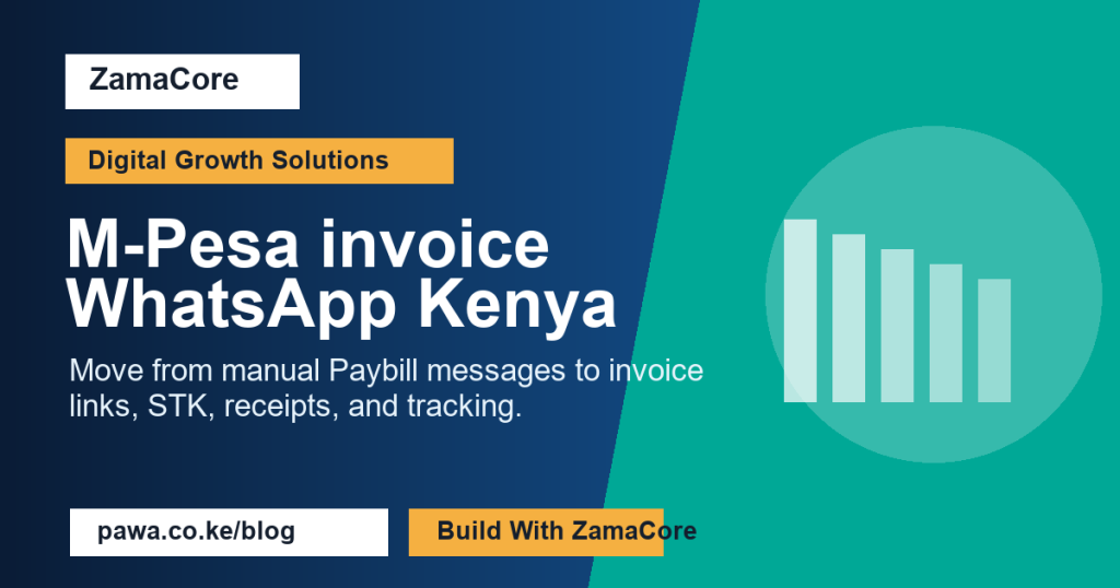 M-Pesa invoice WhatsApp Kenya