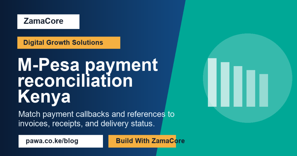M-Pesa payment reconciliation Kenya