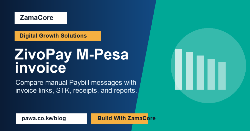 ZivoPay M-Pesa invoice