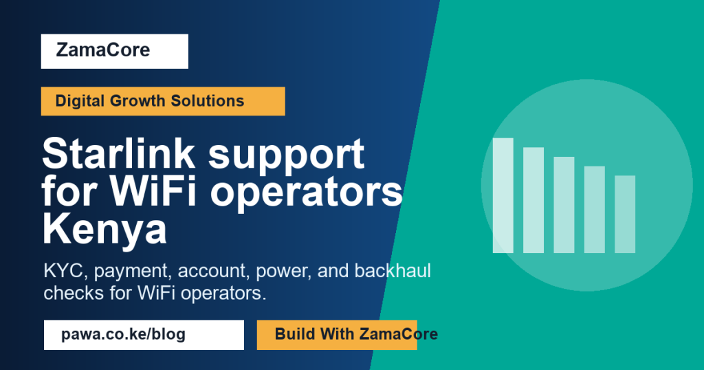 Starlink support for WiFi operators Kenya