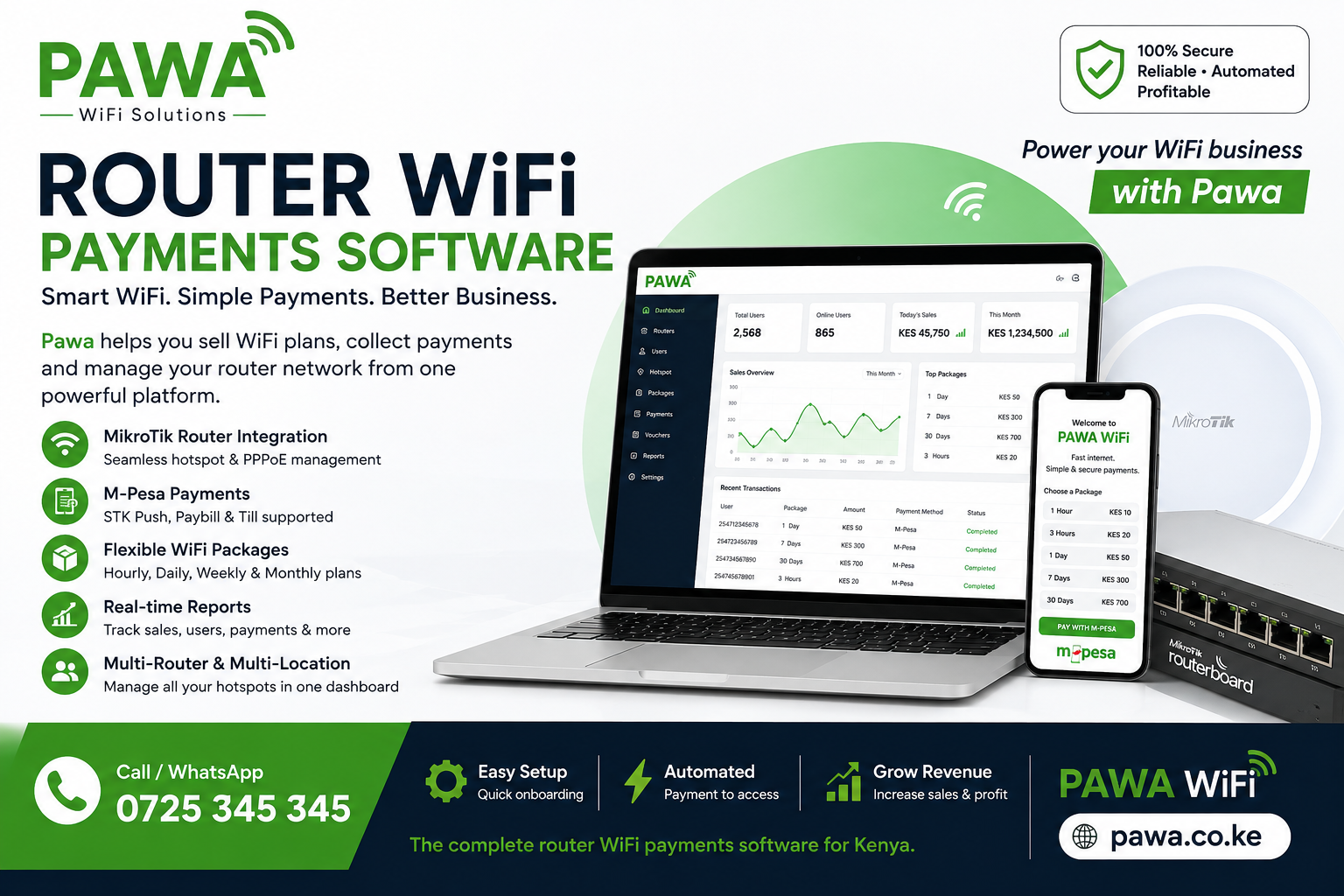 router WiFi payments software
