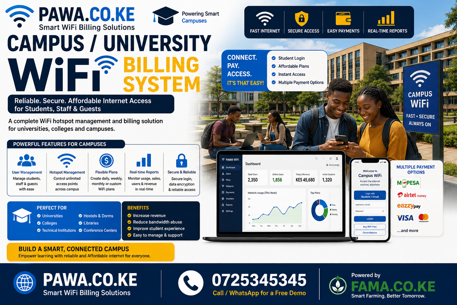 campus/university WiFi billing system