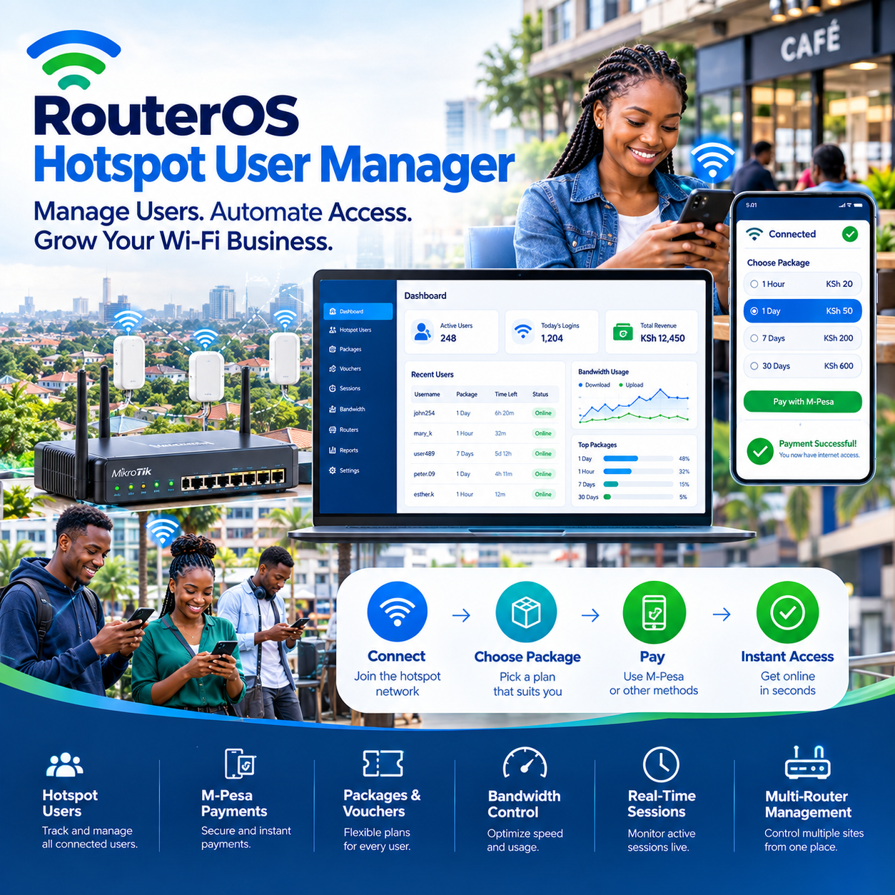 RouterOS hotspot user manager