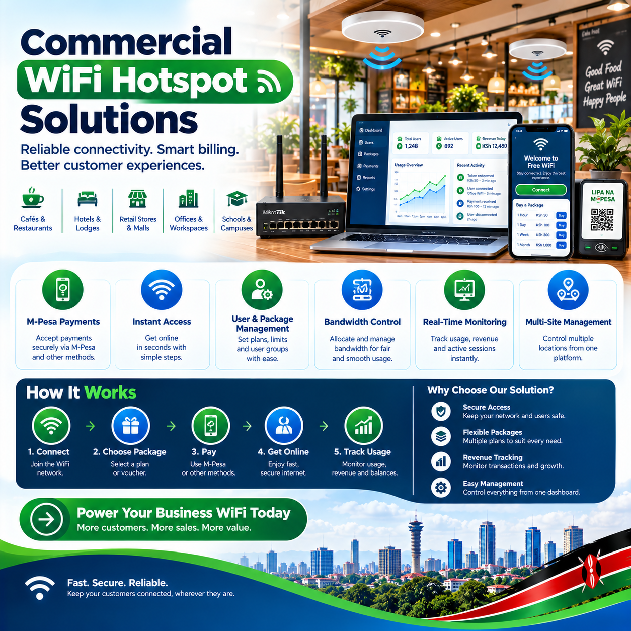 Commercial WiFi hotspot solutions
