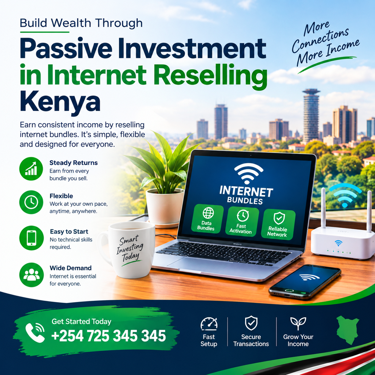 Passive investment in internet reselling Kenya