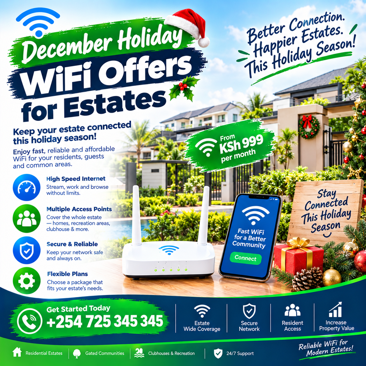 December holiday WiFi offers for estates