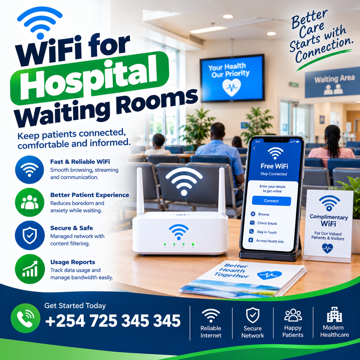 WiFi for hospital waiting rooms